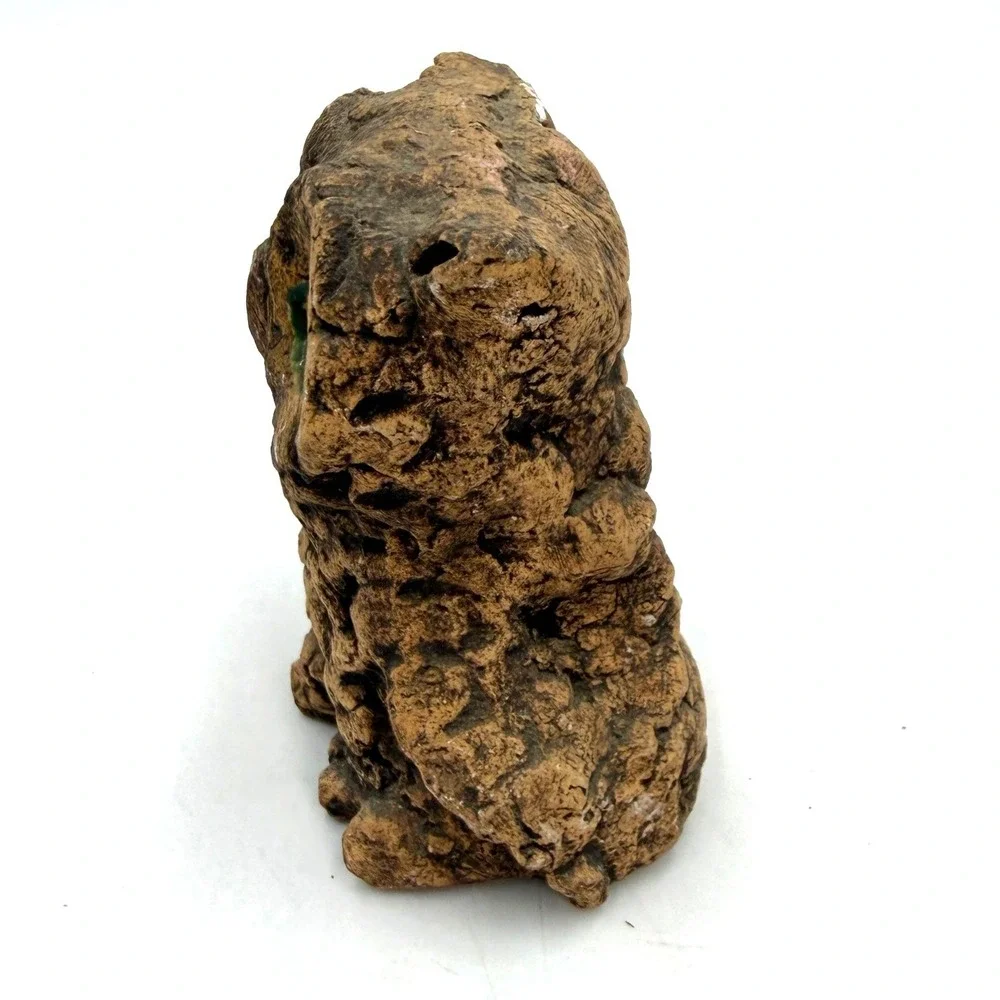 Brutalist Owl Figurine Small Brown 1970s